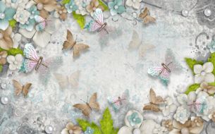 Фреска 3D бабочки