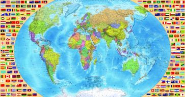 Фреска Политическая карта мира