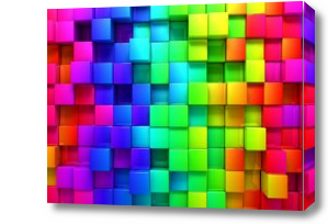 Картина Абстракт разноцветные кубики