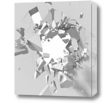 Картина 3d стереоскопическое изображение дыра в стене